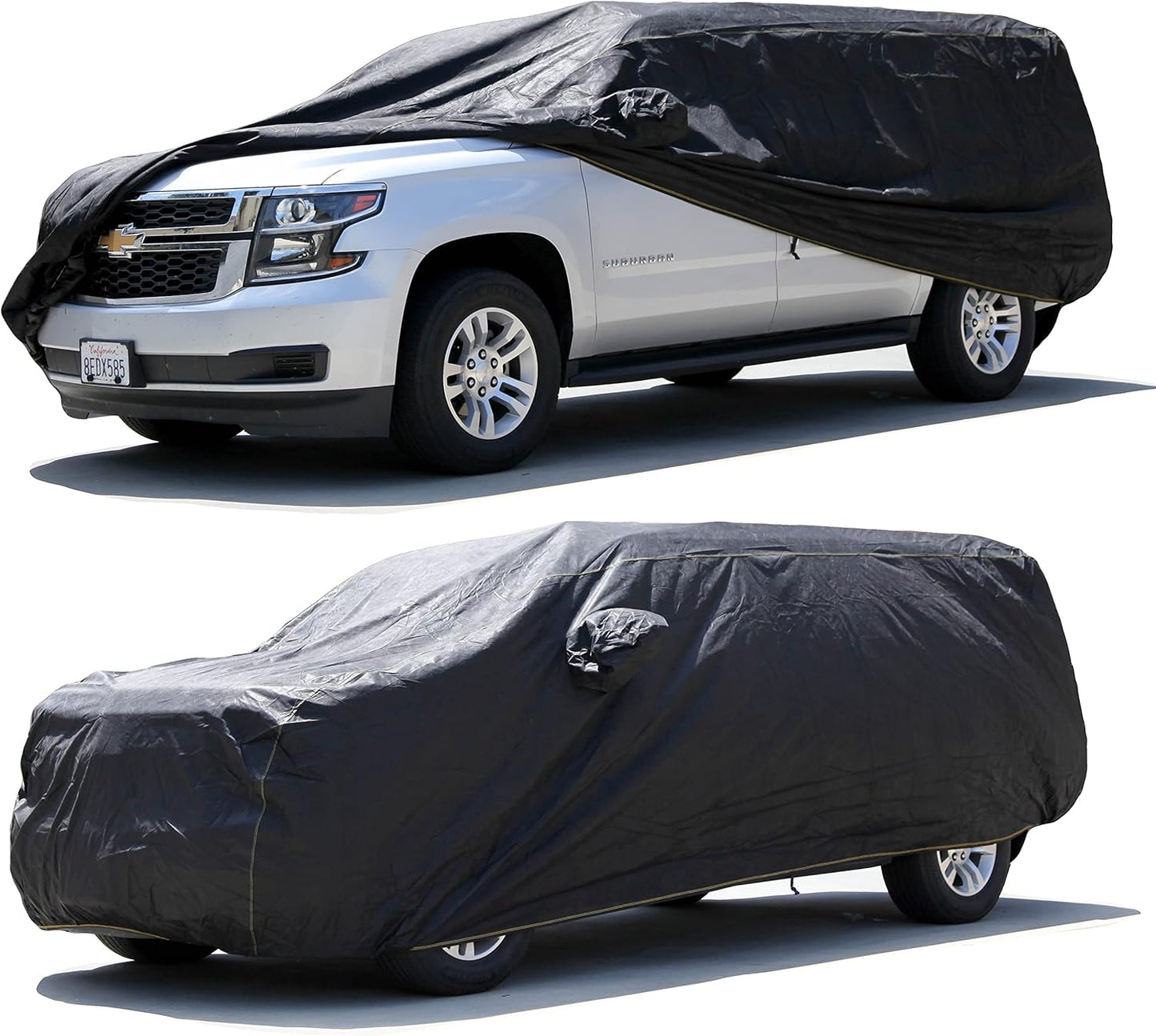 All Weather Waterproof car Cover Good for rain Snow uv Protection dust Escalade ESV Suburban Expedition Yukon XL Excursion Grand Wagoneer Navigator