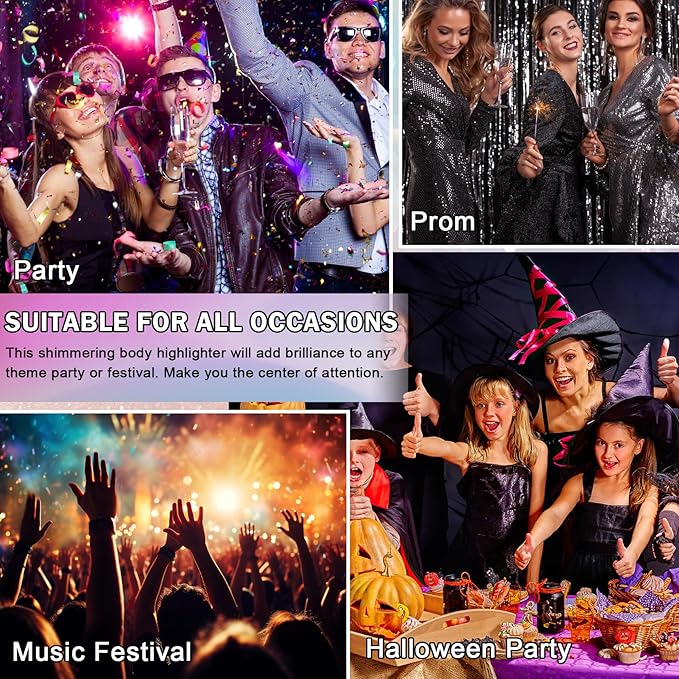 Body Glitter Spray, 150ML Shiny Glitter Spray for Hair Body and Clothes, Long-Lasting Quick-Drying Holographic Ultra Fine Powder Glitter Hairspray for Festival Rave Stage Prom 5.2 Fl Oz