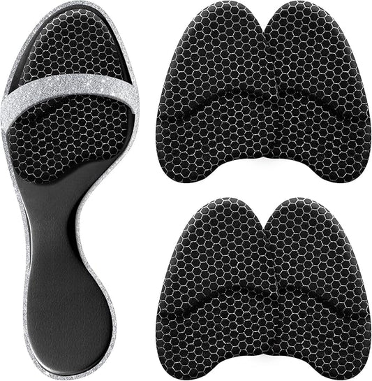 Metatarsal Pads for Women, Ball of Foot Cushions, Heel Inserts, High Heel Comfort Pads (2 Pairs), Anti Slip, Invisible Design