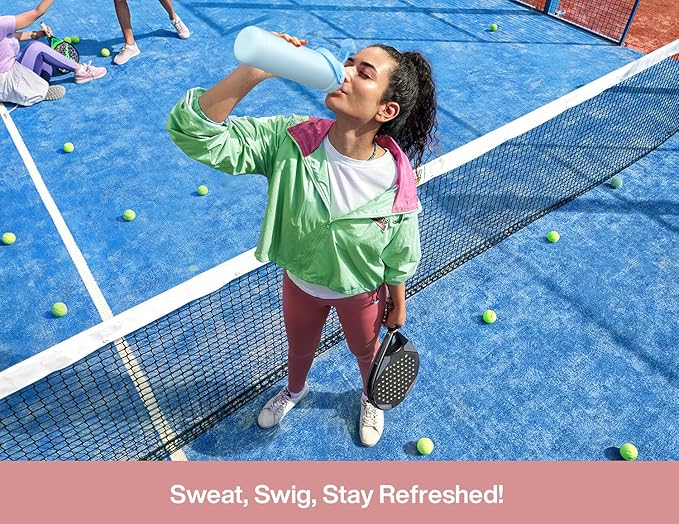 26 oz Insulated Water Bottle with 2-in-1 Straw and Spout Lid, Keep Cold 24H, Leak-Proof, Fits in Car Cup Holder, Stainless Steel Water Bottle for Sports, Travel, Gym and School (Ocean Carnival)