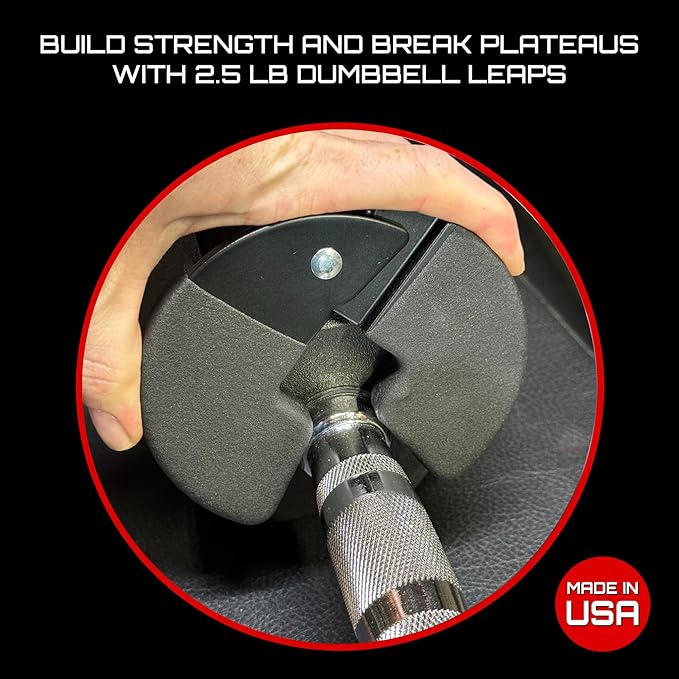 Micro Gainz Dumbbell Fractional 1.25lb Weight Plate, Ideal for Micro Loading, (Choose Color) 4 Piece Fractional Weight Plates, Designed for Dumbbell Training, Made In USA