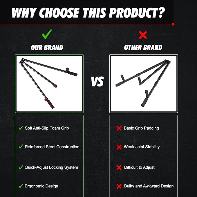 3 Bar Leg Stretcher for Splits and Adductor Stretch to Over 180°, Split Machine for Flexibility with 6 Regulations - Legs Spreader, Groin Stretcher, Ballet, with Padded Grips and Strap