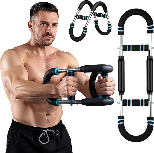 Twister Arm Exerciser Bar – Heavy Duty Adjustable Resistance (60-110 lbs) for Chest, Arms & Shoulders – Portable Home Fitness Equipment for Strength Training Anywhere