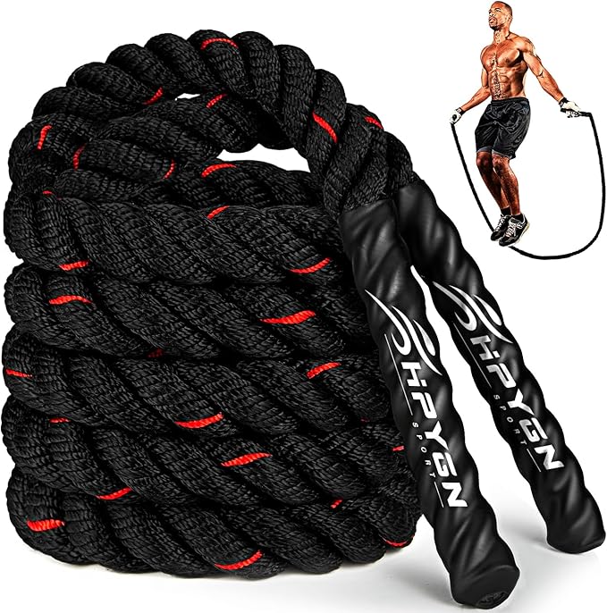 HPYGN Jump Rope, Weighted Jump Rope for Men women, 2.8lb 3.8lb 5lb Heavy Skipping Rope for Exercise, Adult Jumpropes for Home Workout, Improve Strength and Building Muscle,Total Body Workout Equipment