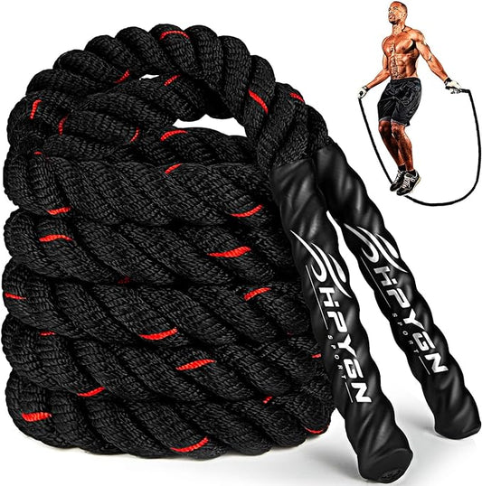HPYGN Jump Rope, Weighted Jump Rope for Men women, 2.8lb 3.8lb 5lb Heavy Skipping Rope for Exercise, Adult Jumpropes for Home Workout, Improve Strength and Building Muscle,Total Body Workout Equipment