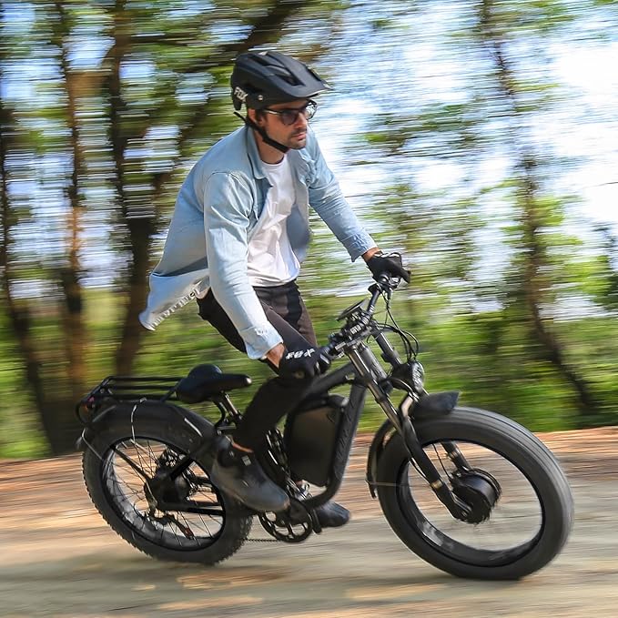Peak 3000W Dual Motor Ebike for Adults, 48V 25AH Long Range Electric Mountain Bike, 30-34MPH Step-Thru Unlocked Electric Bike