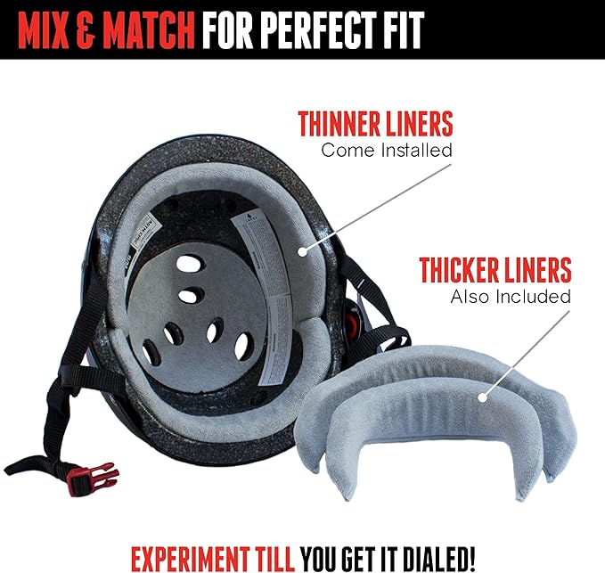 Triple Eight Certified Sweatsaver Helmet for Skateboarding, BMX, Roller Derby, Roller Skating, Inline Skating, Scooter and Bike