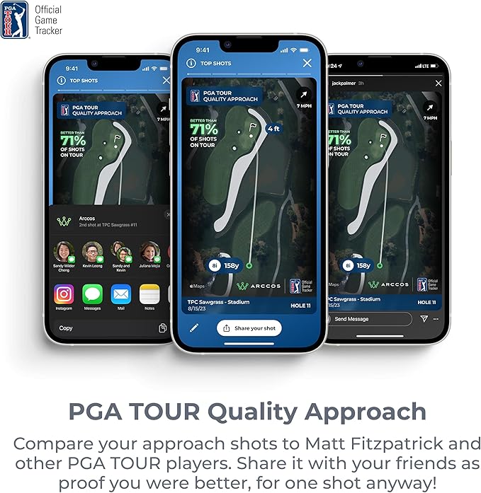 Arccos Golf Pride MCC & Tour Velvet Smart Grips: A.I. Powered Caddie, A.I. GPS Rangefinder & Smart Club Distances