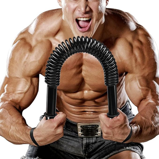 Power Twister Bar, Upper Body Strength Training Bar, Heavy Duty Arm Builder for Chest Shoulder Forearm Bicep and Arm Strengthening Workout Equipment