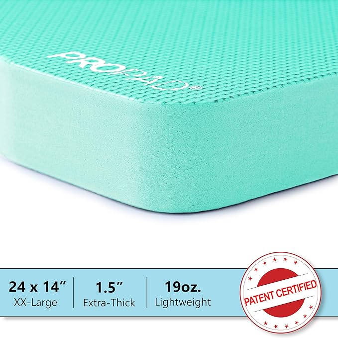 Thick Kneeling Pad, Garden Kneeler for Gardening, Bath Kneeler for Baby Bath, Kneeling Mat for Exercise & Yoga, Knee Pad for Work, Floor Foam Pad, 2X Large (XXL) 24 x 14 x 1.5 Inches, Turquoise