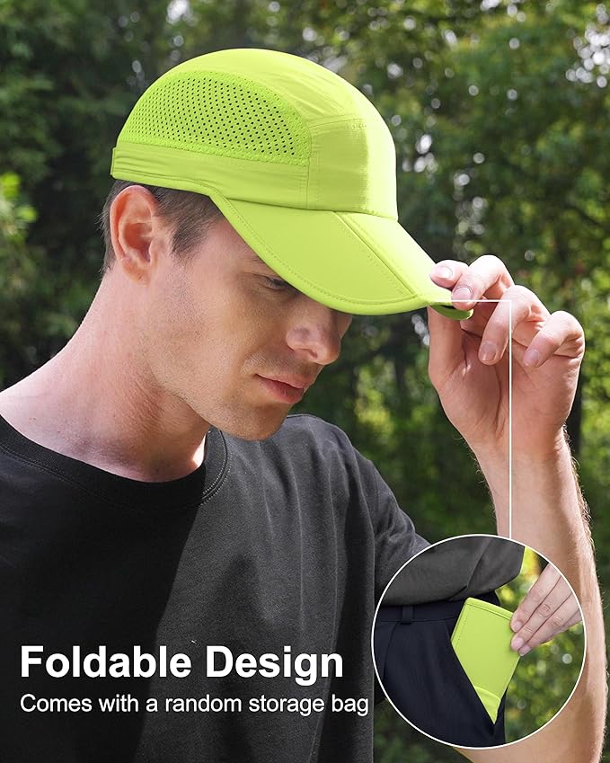 GADIEMKENSD Mens Folding Outdoor Hat Long Brim UPF 50+ Sun Protection