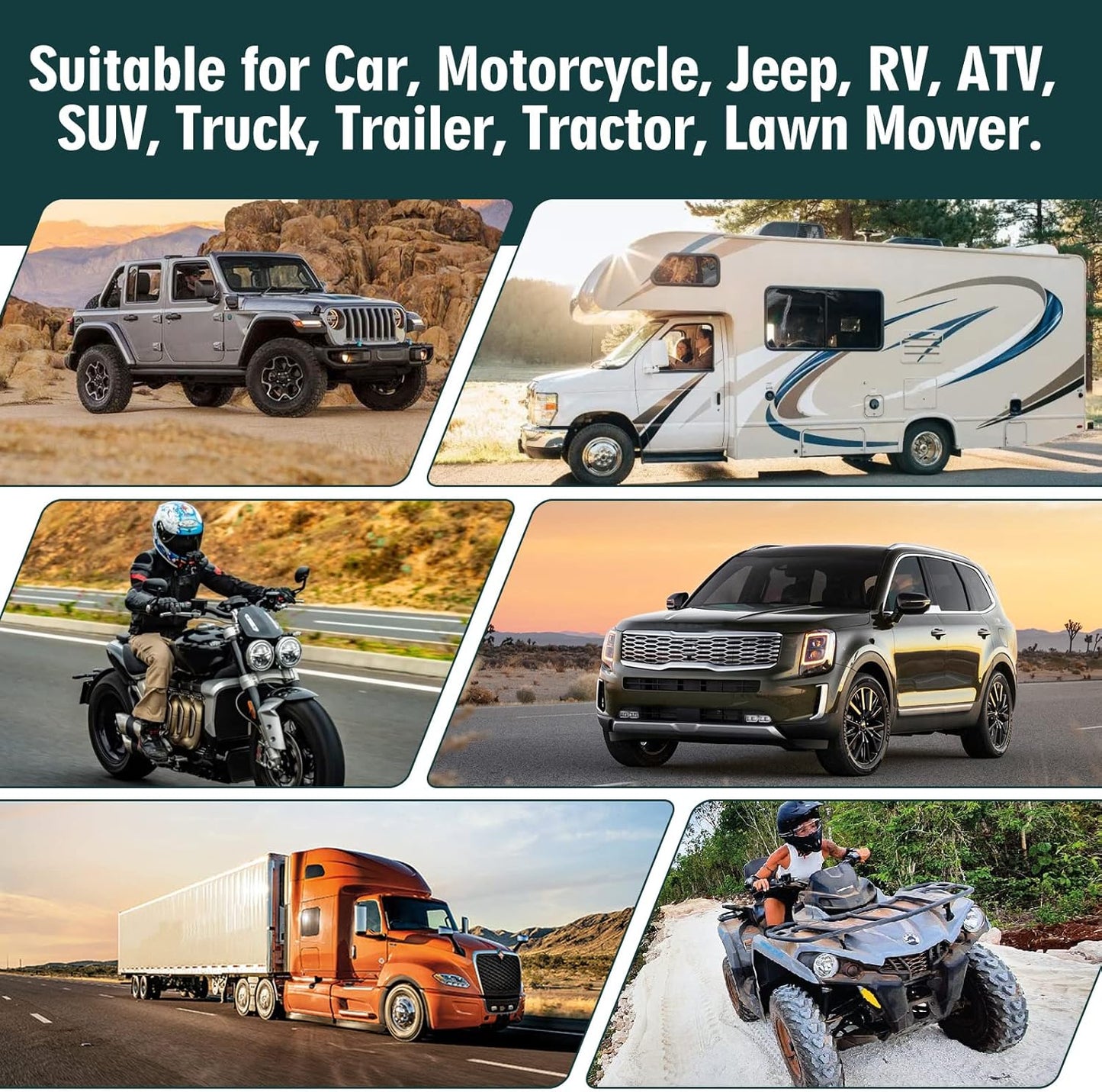 Tire Repair Kit, Sets of 2-24pcs Professional Heavy Duty Universal Emergency Flat Tire Repair Kit to Fix Punctures, for car Motorcycle, Truck, Golf Cart, ATV, Tractor, ARB, RV, SUV, Trailer etc.