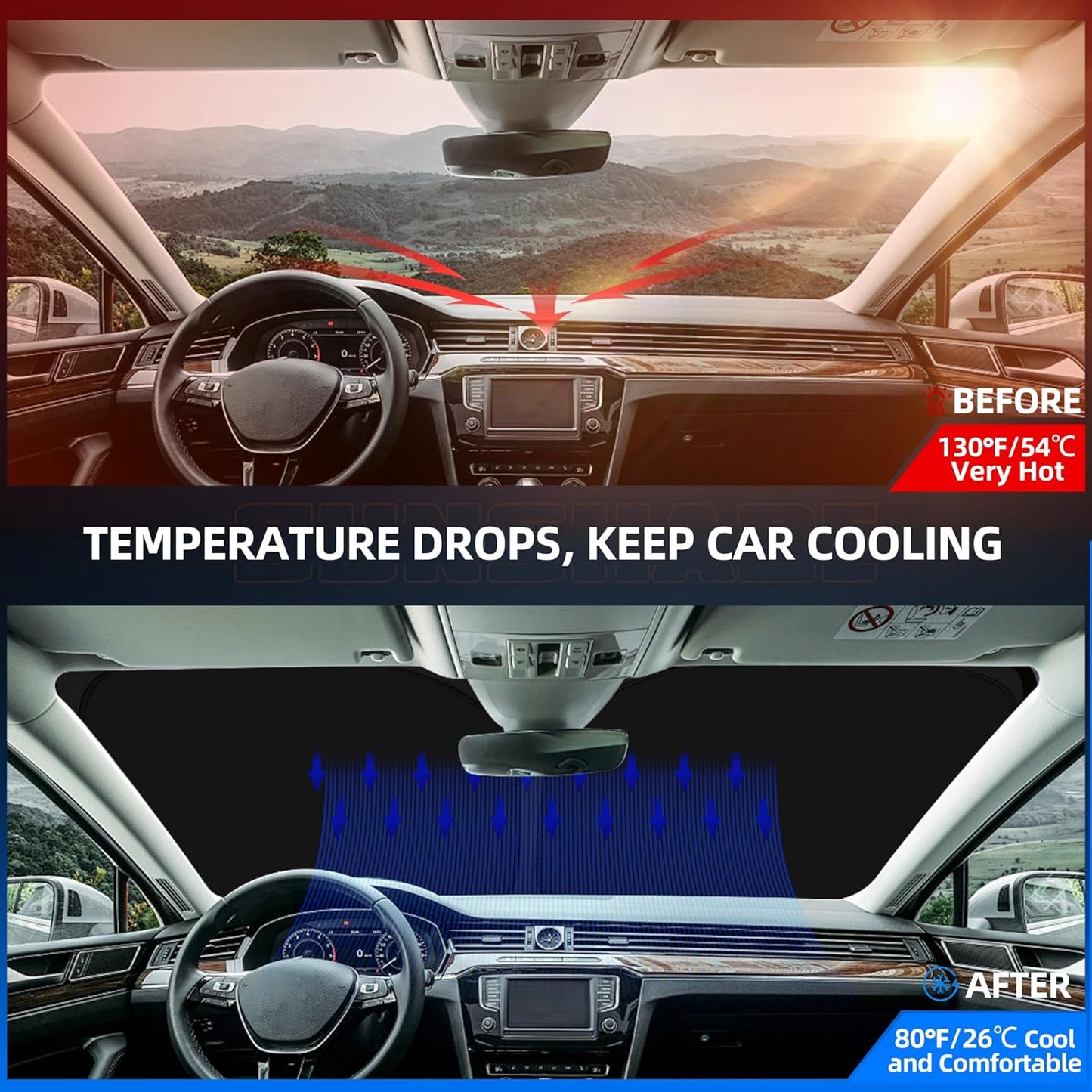 Windshield Sun Shade for Kia Sportage NQ5 2023-2025 Foldable Sunshade Custom Fit Front Window Car Interior Accessories Protector Blocks UV Rays