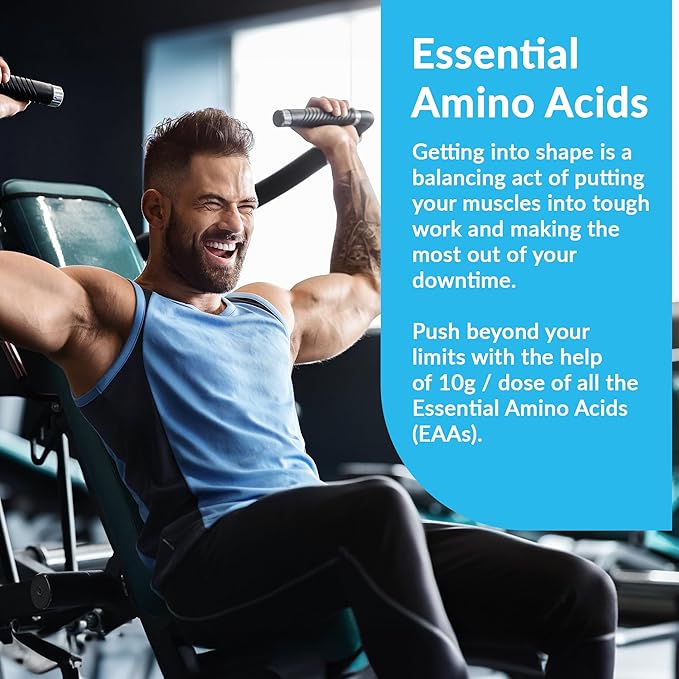 Granite Essential Amino Acids Powder, Green Apple Flavor, with 10g EAAs and 7g BCAAs, Supports Muscle Recovery & Growth, Soy-Free, Gluten-Free (30 Servings)