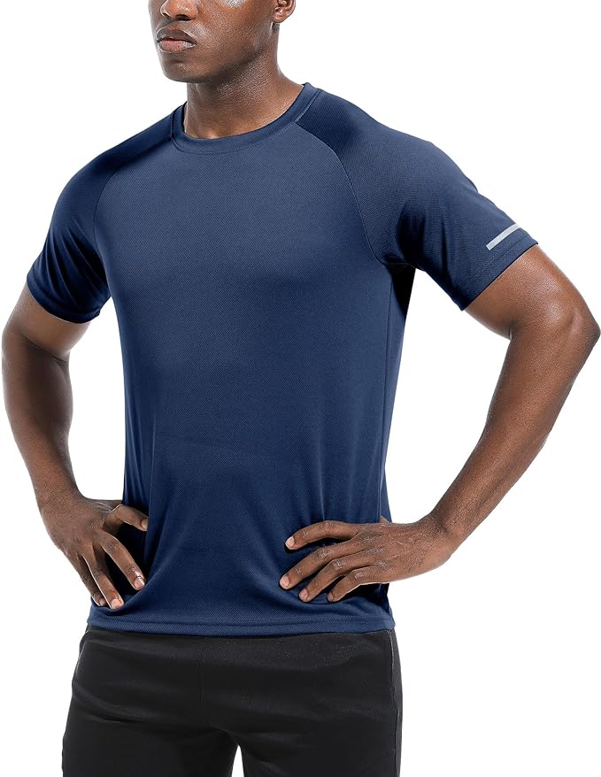 Boyzn 1, 3, 5 or 7 Pack Men's Workout Running Shirts, Dry Fit Moisture Wicking T-Shirt, Gym Athletic Short Sleeve Tee Shirts