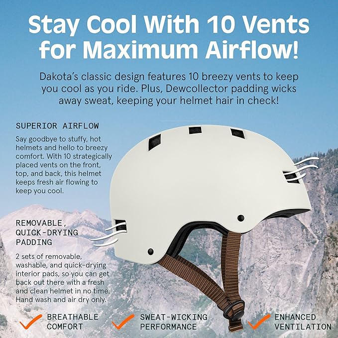 Retrospec Dakota Adult Bike Helmet for Adults - Multi-Sport Protection for BMX, Skating, Scooter, and Skate - Adult Men Skateboard Helmets