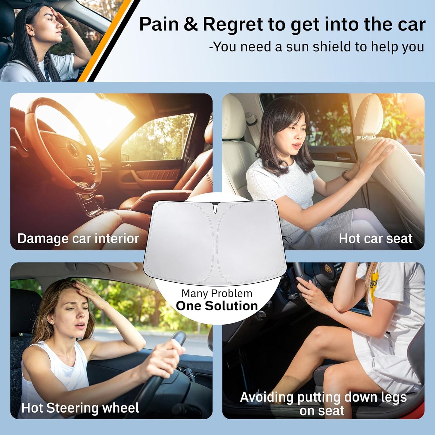 for Hyundai Tucson 2016-2021 Car Windshield Sunshade - Front Window Sun Protector for UV & Sun Protection -EcoNour Car Interior Fit Accessories Hyundai Tucson