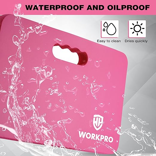 WORKPRO Extra Thick Kneeling Pad, Soft Foam Cushioning for Knee, Large Foam Kneeler Mat for Gardening, Bathing Baby, Workout Supplies, 17.5 x 11 x 1.5 in, Pink