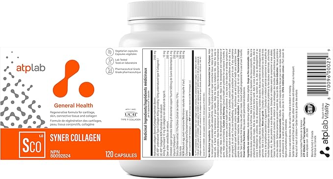 ATP LAB | Syner Collagen 120 caps | Formerly Collagenik. Collagen Regeneration Formula 79% More Effective Than glucosamine