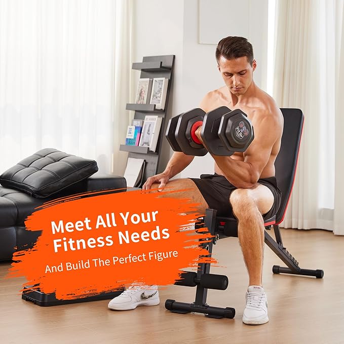 Adjustable Dumbbell Set 25/55/90LBS,10 in 1 Free Weights Dumbbell with Anti-Slip Texture Handle,1 Sec Speed Adjustment Men/Women Gym and Home Strength Training Equipment.