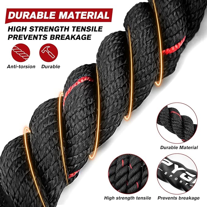 HPYGN Jump Rope, Weighted Jump Rope for Men women, 2.8lb 3.8lb 5lb Heavy Skipping Rope for Exercise, Adult Jumpropes for Home Workout, Improve Strength and Building Muscle,Total Body Workout Equipment