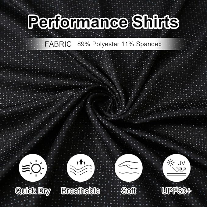 Golf Shirts for Men - Moisture Wicking Short Sleeve Performance Sport Casual Striped Collared Mens Polo Shirt