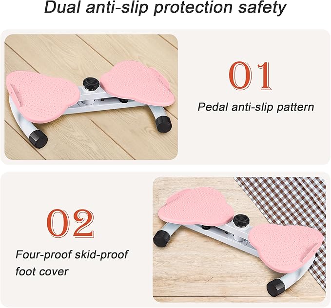 Waist Twist Workout Machine, Ab Machine Weight for Slim Waist and Core Ab Exercise Foot Massage and Weight Loss, Noiseless Home Gym Exercise Equipment for Women Men