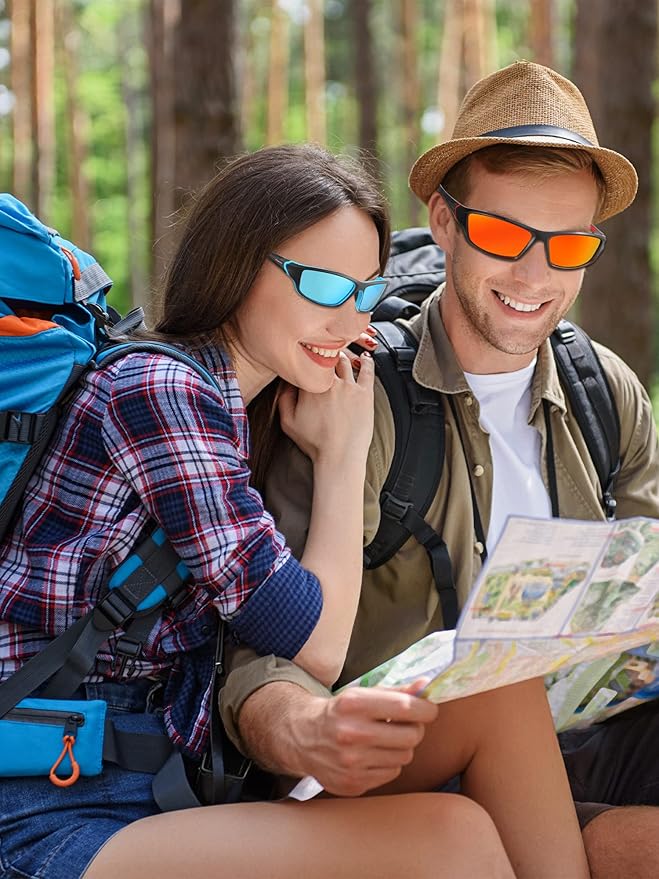 Frienda 6 Pack Polarized Sport Sunglasses for Men Multipack Fit over Glasses Pack Lot Set Men's Sport Fishing Eyeglasses