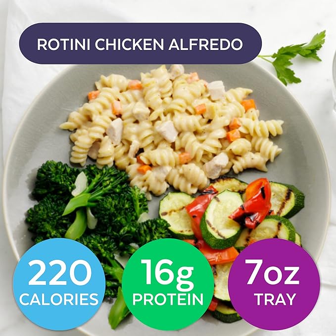 HMR Pasta Classics Entree Bundle 1 ea Penne Pasta w/Meatballs, 1 ea Rotini Chicken Alfredo, 2 ea Cheese & Basil Ravioli, and 2 ea Creamy Mac & Cheese, 7-8 oz, 6 Ready to Eat Meals