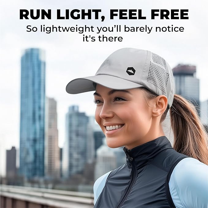 Tough Headwear Baseball Running Cap - Lightweight Quick-Drying Athletic Hat for Men & Women - Sweat-Wicking