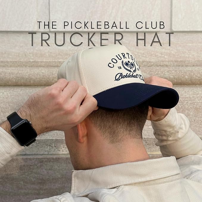 Vintage Sport Trucker Hat | Men & Women | Trendy Pickleball Golf Hats Men | American Cute Country Western | Cotton | Snapback