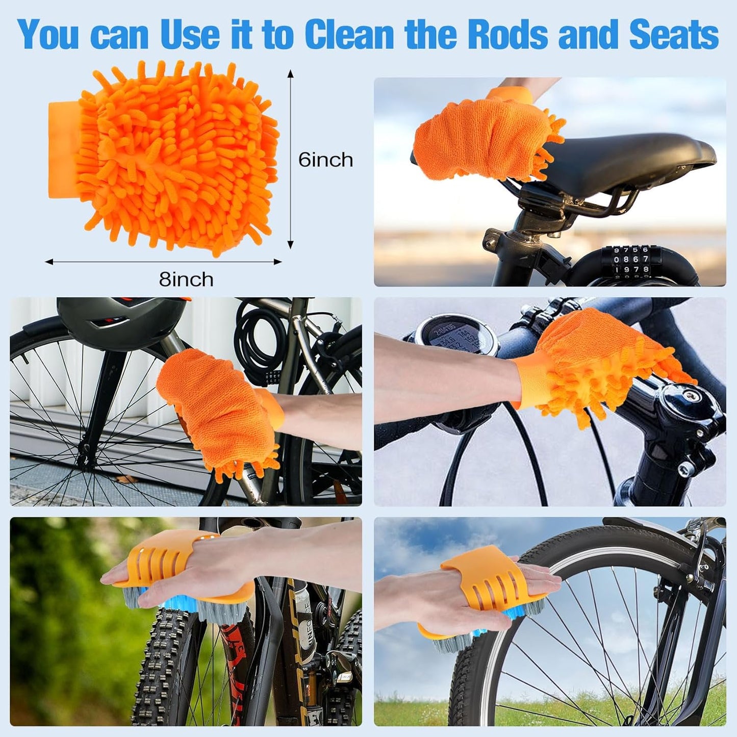 Bike Cleaning Kit Including Bicycle Chain Scrubber, Bike Link Pliers, Bicycle Chain Cleaning Agent, Chain Lube, Cleaner Brush Tool