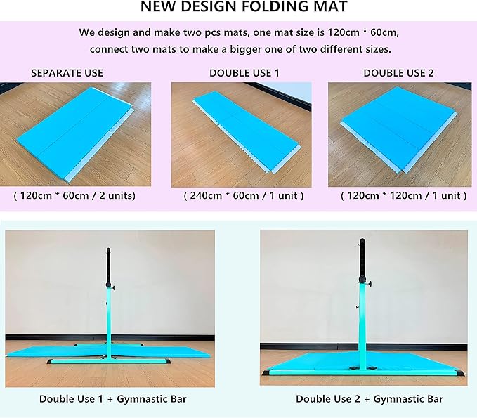 4FT/5FT Gymnastic Bar Set Gymnastics Horizontal Bar Gymnastics Kip Bar for Kids Home Use