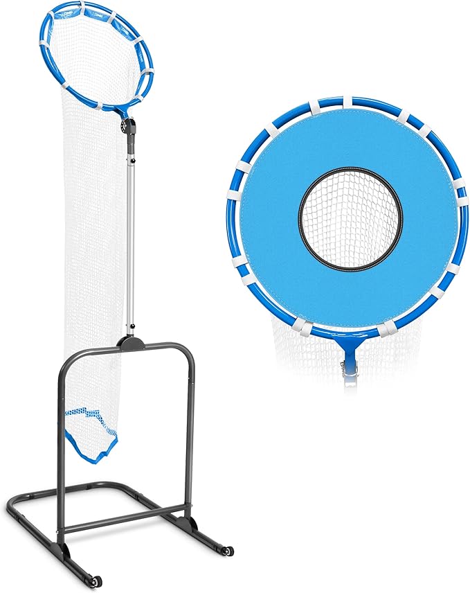 Volleyball Setter Trainer Net Setting Training Equipment Target Practice Indoor or Outdoor, Adjustable Height (4.6 ft-9.8 ft) and Angle for Serving Spiking Drills System