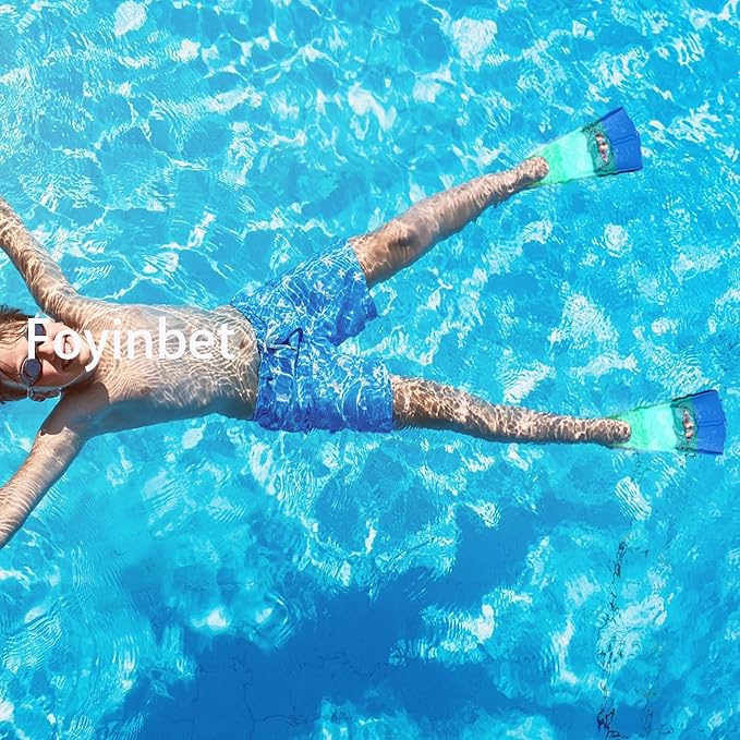 Kids Swim Fins,Short Kids Fins Youth Swimming Flippers for Lap Swimming Training for Children Girls Boys Beginners