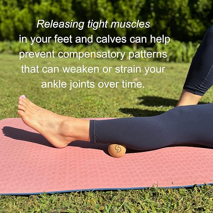 Soxsense Cork Foot Massage Balls & Toe Stretching Bands Set (4 PCS) – Plantar Fasciitis Relief, Foot Pain Therapy Tools