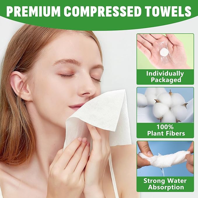 620 Pcs Compressed Towel, Mini Compressed Towel Tablets, Disposable Compressed Face Towels, Camping Towel, Portable Bulk Compressed Coin Tissues for Home, Travel, Outdoor Sports