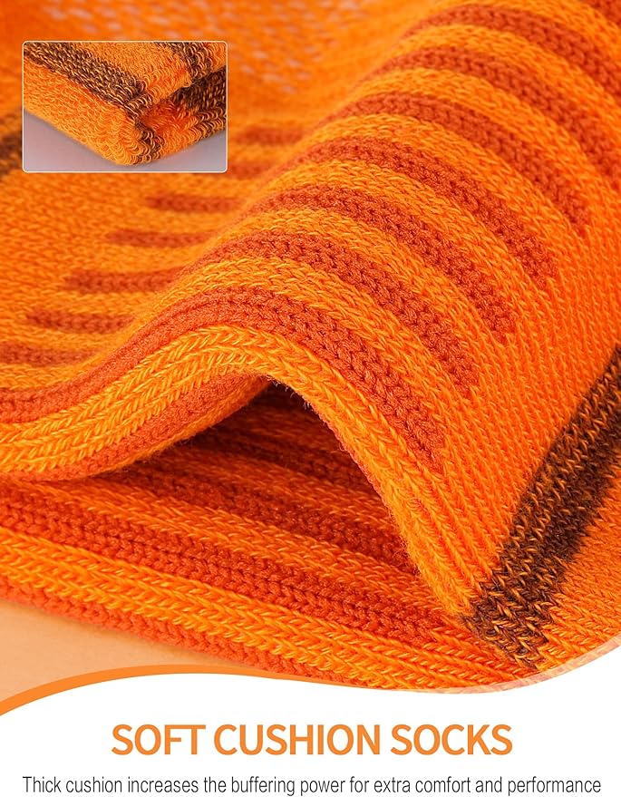 Airacker Athletic Quarter Socks with Cushion Running Ankle Socks for Men Women 6 Pairs