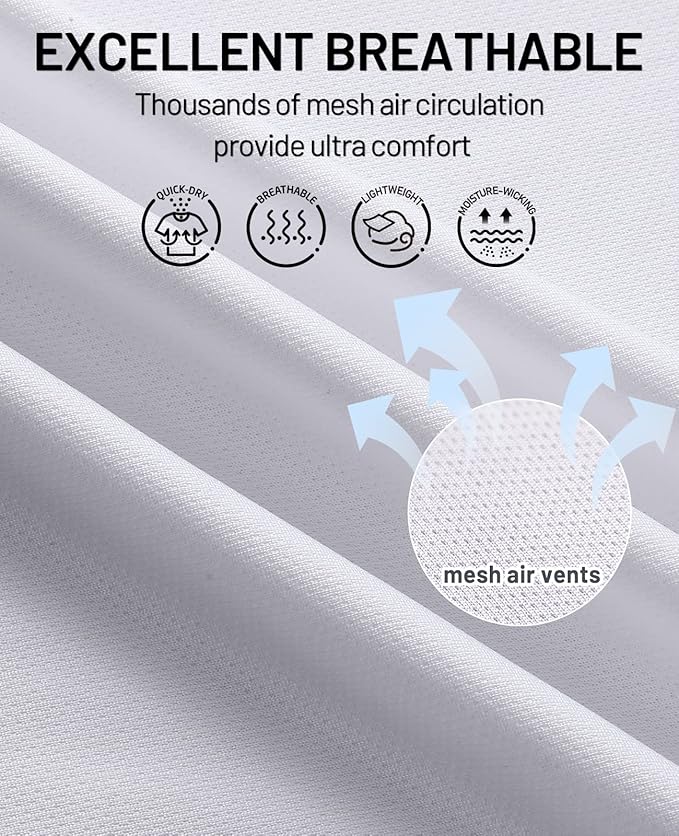 MIER Men's Quick Dry Workout Shirts Moisture Wicking Running Athletic Performance T-Shirts Recycled Polyester Top Tee