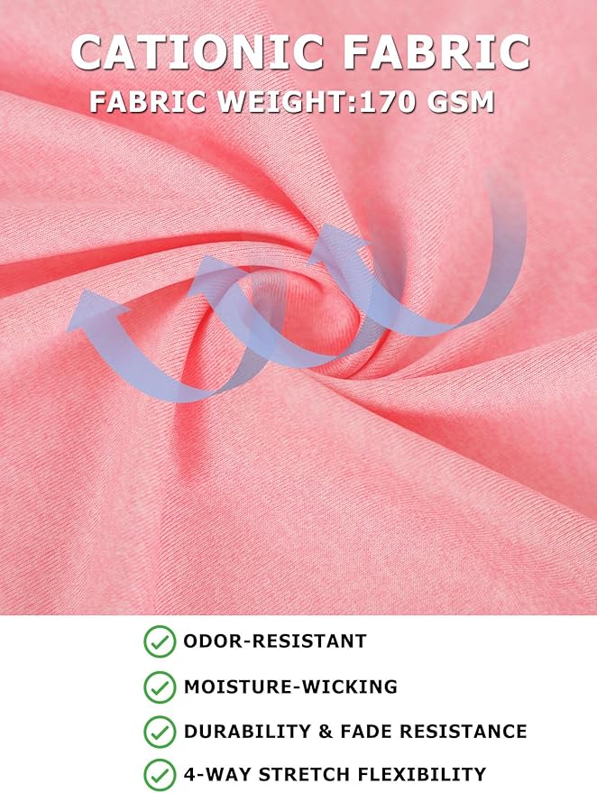 Moisture Wicking Quick Dry Soft Pickleball Workout Hiking Camping Running Shirts for Men Outdoor Sports