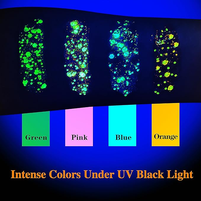 MEICOLY Neon Orange Body Glitter,Sparkling Face Glitter Gel,Mermaid Sequins Face Paint Glitter Autumn Makeup,Eye Hair Chunky Festival Rave Accessories Makeup,Party Body Glitter Gel for Women Kids,50ml