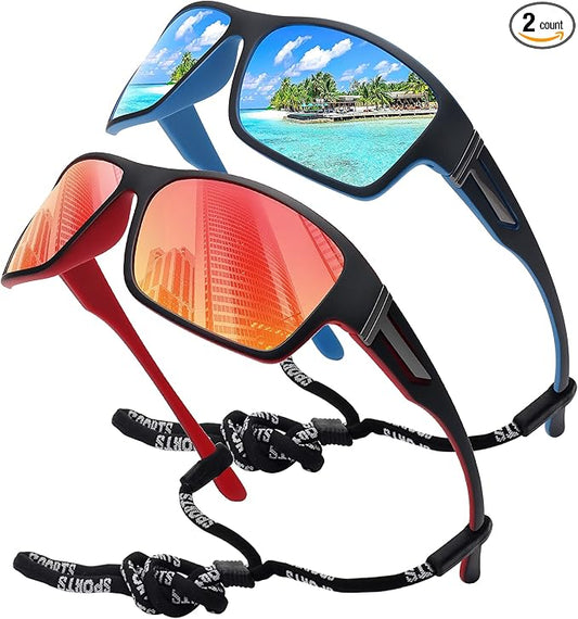 STORYCOAST Polarized Sports Sunglasses for Men Women Unbreakable Frame Cycling Fishing Driving