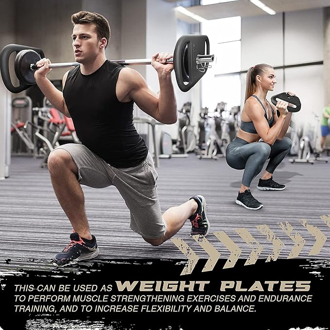 Yes4All US Design Patented Cast Iron Ruck Weight & Weight Plate for Strength Training, Fitness Workout - 20LB, Upgraded, Rounded Handle, Smooth Edge