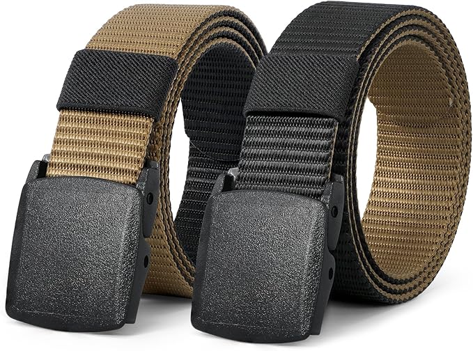 JASGOOD Nylon Canvas Breathable Military Tactical Men Waist Belt With Plastic Buckle
