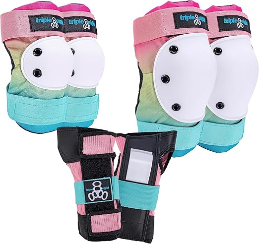 Triple Eight Saver Series 3-Pack Pad Set– Ideal for Skateboarding, In-line Skating, Roller Skating, and Biking