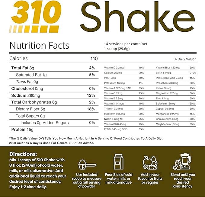 311 Nutrition All-In-One Meal Replacement Shake Powder - Plant-Based Protein Smoothie Blend w/High Fiber, Probiotics & Adaptogens - Low Carb, Vegan, Keto & Paleo Friendly - Banana Cream Pie - 28 Srv