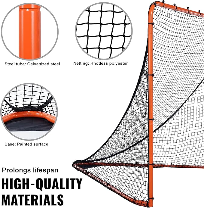 VEVOR Portable Lacrosse Goal - Complete Training Accessory Set with Extended Coverage for Youth and Adults