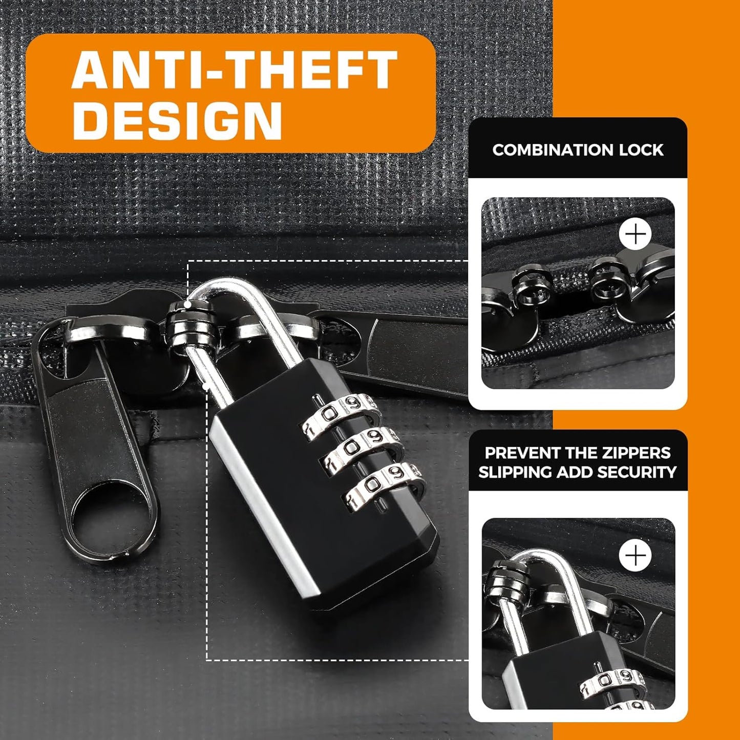 Kingfun Car Rooftop Cargo Carrier – Waterproof 15 Cubic Feet Car Roof Bag Fit All Vehicles with/Without Roof Racks, Includes Anti-Slip Mat, 8 Reinforced Straps & 6 Door Hooks, Luggage Locks