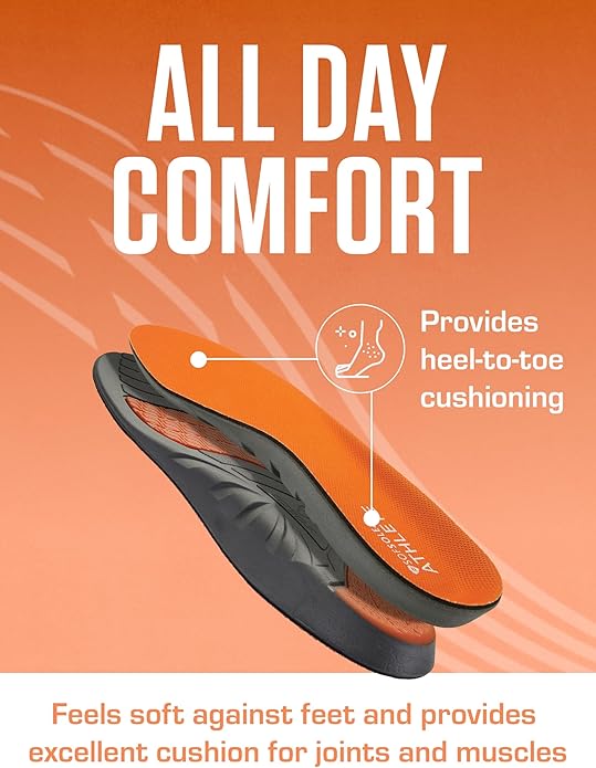 Sof Sole Insoles Men's ATHLETE Performance Full-Length Gel Shoe Insert