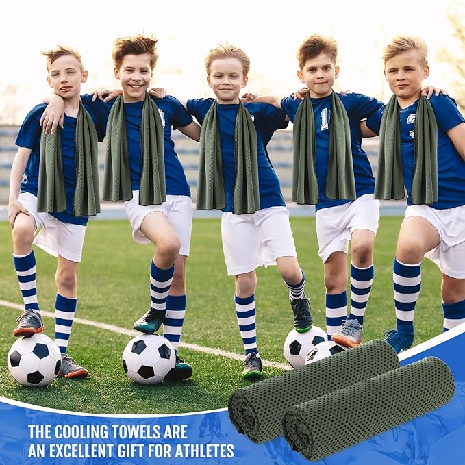 Hosuly 30 Pack Cooling Towels, 40"x12" Ice Breathable Soft Chilly Sweat Rag Microfiber Workout Rags for Gym Cooling Towels for Neck and Face for Yoga Golf Sport Running